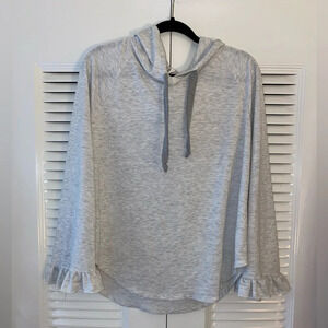 For the Republic Ruffle Cuff Hooded Top